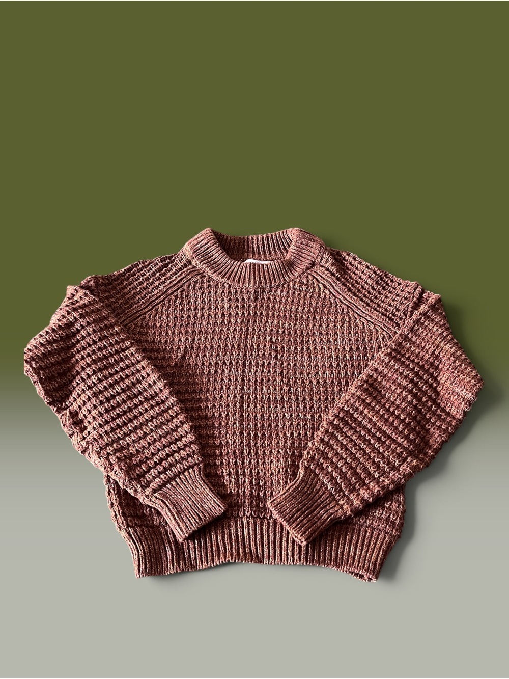 Universal Thread Marled Rust Textured Knit Sweater Size Small